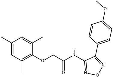 N-[4-(4-methoxyphenyl)-1,2,5-oxadiazol-3-yl]-2-(2,4,6-trimethylphenoxy)acetamide Structural