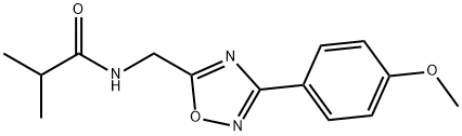 N-[[3-(4-methoxyphenyl)-1,2,4-oxadiazol-5-yl]methyl]-2-methylpropanamide Structural
