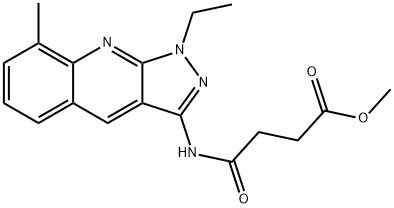 methyl 4-[(1-ethyl-8-methylpyrazolo[3,4-b]quinolin-3-yl)amino]-4-oxobutanoate Structural