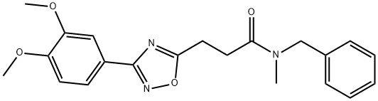 N-benzyl-3-[3-(3,4-dimethoxyphenyl)-1,2,4-oxadiazol-5-yl]-N-methylpropanamide Structural