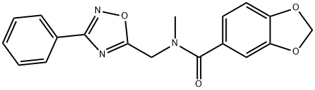 N-methyl-N-[(3-phenyl-1,2,4-oxadiazol-5-yl)methyl]-1,3-benzodioxole-5-carboxamide Structural