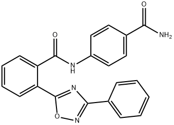 N-(4-carbamoylphenyl)-2-(3-phenyl-1,2,4-oxadiazol-5-yl)benzamide Structural