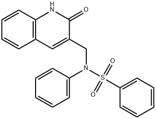 N-[(2-oxo-1H-quinolin-3-yl)methyl]-N-phenylbenzenesulfonamide Structural