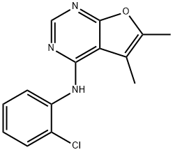 N-(2-chlorophenyl)-5,6-dimethylfuro[2,3-d]pyrimidin-4-amine Structural