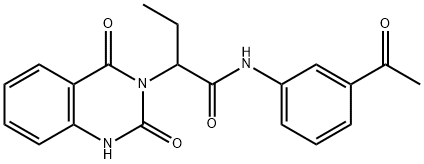 N-(3-acetylphenyl)-2-(2,4-dioxo-1H-quinazolin-3-yl)butanamide Structural