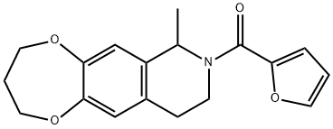 furan-2-yl-(7-methyl-2,3,4,7,9,10-hexahydro-[1,4]dioxepino[2,3-g]isoquinolin-8-yl)methanone Structural