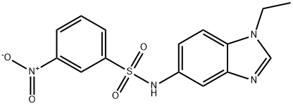 N-(1-ethylbenzimidazol-5-yl)-3-nitrobenzenesulfonamide Structural