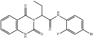 N-(4-bromo-2-fluorophenyl)-2-(2,4-dioxo-1H-quinazolin-3-yl)butanamide Structural
