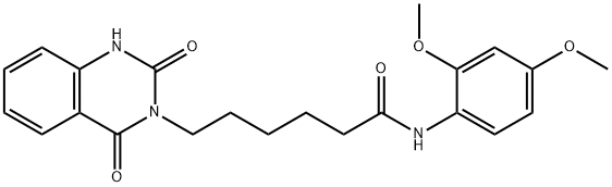 N-(2,4-dimethoxyphenyl)-6-(2,4-dioxo-1H-quinazolin-3-yl)hexanamide Structural