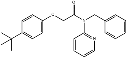 N-benzyl-2-(4-tert-butylphenoxy)-N-pyridin-2-ylacetamide Structural