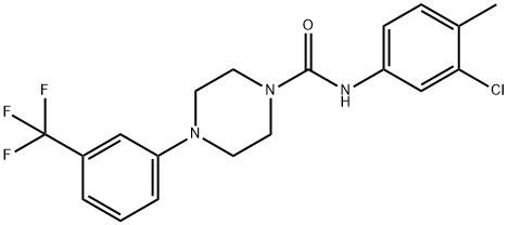 N-(3-chloro-4-methylphenyl)-4-[3-(trifluoromethyl)phenyl]piperazine-1-carboxamide Structural