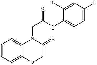 N-(2,4-difluorophenyl)-2-(3-oxo-1,4-benzoxazin-4-yl)acetamide Structural