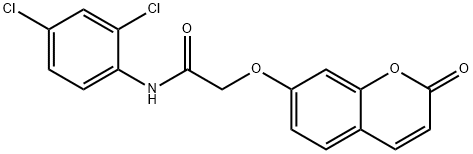 N-(2,4-dichlorophenyl)-2-(2-oxochromen-7-yl)oxyacetamide Structural