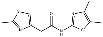 N-(4,5-dimethyl-1,3-thiazol-2-yl)-2-(2-methyl-1,3-thiazol-4-yl)acetamide Structural