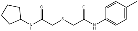 N-cyclopentyl-2-[2-(4-methylanilino)-2-oxoethyl]sulfanylacetamide Structural