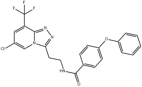 N-[2-[6-chloro-8-(trifluoromethyl)-[1,2,4]triazolo[4,3-a]pyridin-3-yl]ethyl]-4-phenoxybenzamide Structural