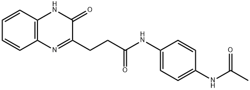 N-(4-acetamidophenyl)-3-(3-oxo-4H-quinoxalin-2-yl)propanamide Structural