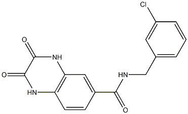N-[(3-chlorophenyl)methyl]-2,3-dioxo-1,4-dihydroquinoxaline-6-carboxamide Structural