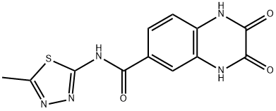 N-(5-methyl-1,3,4-thiadiazol-2-yl)-2,3-dioxo-1,4-dihydroquinoxaline-6-carboxamide Structural