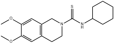 N-cyclohexyl-6,7-dimethoxy-3,4-dihydro-1H-isoquinoline-2-carbothioamide Structural