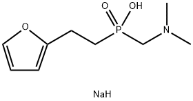 sodium (dimethylamino)methyl-[2-(furan-2-yl)ethyl]phosphinate Structural