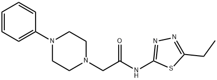 N-(5-ethyl-1,3,4-thiadiazol-2-yl)-2-(4-phenylpiperazin-1-yl)acetamide Structural