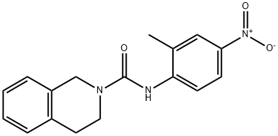 N-(2-methyl-4-nitrophenyl)-3,4-dihydro-1H-isoquinoline-2-carboxamide Structural