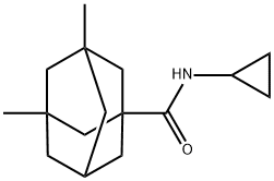 N-cyclopropyl-3,5-dimethyladamantane-1-carboxamide Structural