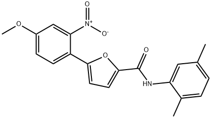 N-(2,5-dimethylphenyl)-5-(4-methoxy-2-nitrophenyl)furan-2-carboxamide Structural