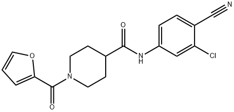 N-(3-chloro-4-cyanophenyl)-1-(furan-2-carbonyl)piperidine-4-carboxamide Structural