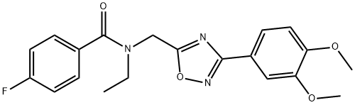 N-[[3-(3,4-dimethoxyphenyl)-1,2,4-oxadiazol-5-yl]methyl]-N-ethyl-4-fluorobenzamide Structural