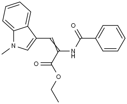 ethyl (Z)-2-benzamido-3-(1-methylindol-3-yl)prop-2-enoate Structural