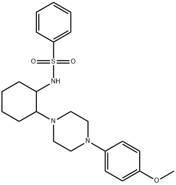 N-[2-[4-(4-methoxyphenyl)piperazin-1-yl]cyclohexyl]benzenesulfonamide Structural