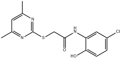 N-(5-chloro-2-hydroxyphenyl)-2-(4,6-dimethylpyrimidin-2-yl)sulfanylacetamide Structural