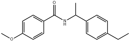 N-[1-(4-ethylphenyl)ethyl]-4-methoxybenzamide Structural