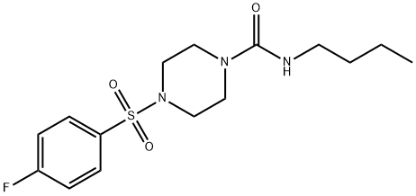 N-butyl-4-(4-fluorophenyl)sulfonylpiperazine-1-carboxamide Structural