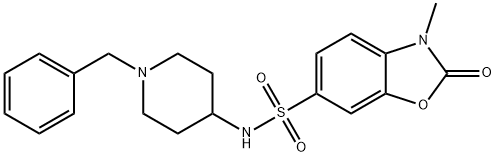 N-(1-benzylpiperidin-4-yl)-3-methyl-2-oxo-1,3-benzoxazole-6-sulfonamide Structural