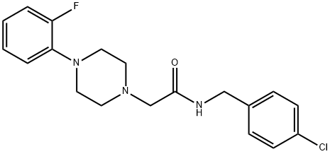 N-[(4-chlorophenyl)methyl]-2-[4-(2-fluorophenyl)piperazin-1-yl]acetamide Structural