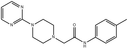 N-(4-methylphenyl)-2-(4-pyrimidin-2-ylpiperazin-1-yl)acetamide Structural