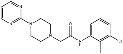N-(3-chloro-2-methylphenyl)-2-(4-pyrimidin-2-ylpiperazin-1-yl)acetamide Structural