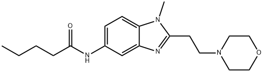 N-[1-methyl-2-(2-morpholin-4-ylethyl)benzimidazol-5-yl]pentanamide Structural
