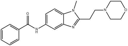 N-[1-methyl-2-(2-morpholin-4-ylethyl)benzimidazol-5-yl]benzamide Structural