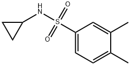 N-cyclopropyl-3,4-dimethylbenzenesulfonamide Structural