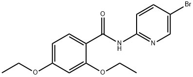 N-(5-bromopyridin-2-yl)-2,4-diethoxybenzamide Structural