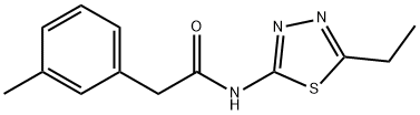 N-(5-ethyl-1,3,4-thiadiazol-2-yl)-2-(3-methylphenyl)acetamide Structural