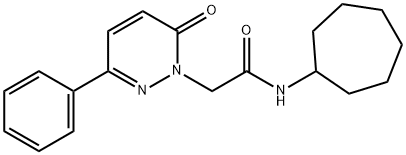 N-cycloheptyl-2-(6-oxo-3-phenylpyridazin-1-yl)acetamide Structural