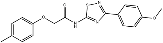 N-[3-(4-methoxyphenyl)-1,2,4-thiadiazol-5-yl]-2-(4-methylphenoxy)acetamide Structural