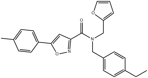 N-[(4-ethylphenyl)methyl]-N-(furan-2-ylmethyl)-5-(4-methylphenyl)-1,2-oxazole-3-carboxamide Structural