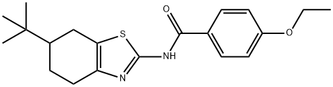 N-(6-tert-butyl-4,5,6,7-tetrahydro-1,3-benzothiazol-2-yl)-4-ethoxybenzamide Structural