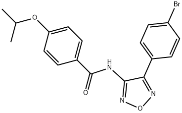 N-[4-(4-bromophenyl)-1,2,5-oxadiazol-3-yl]-4-propan-2-yloxybenzamide Structural